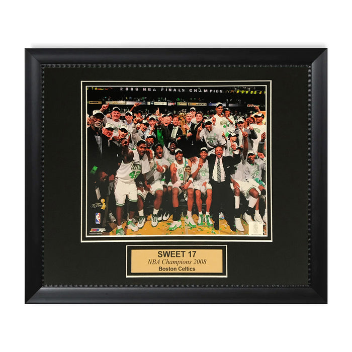 2008 NBA Champion Boston Celtics Unsigned Photo Framed to 11x14