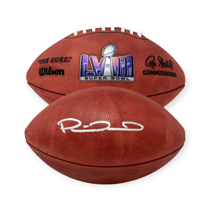 Patrick Mahomes Kansas City Chiefs Autographed Official NFL Duke Super Bowl XVIII Football Beckett