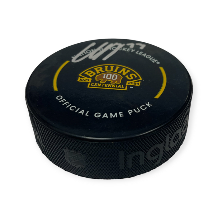 Charlie McAvoy Boston Bruins Autographed 100th Centennial Season Hockey Puck NEP