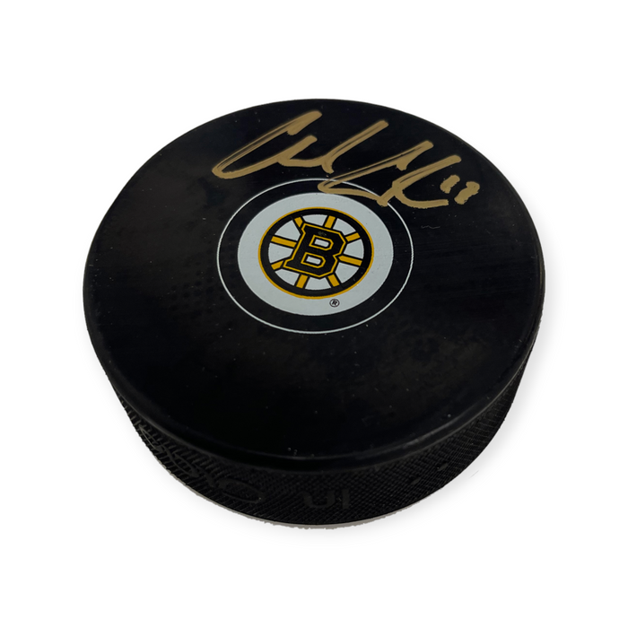 Charlie Coyle Boston Bruins Autographed Hockey Puck NEP