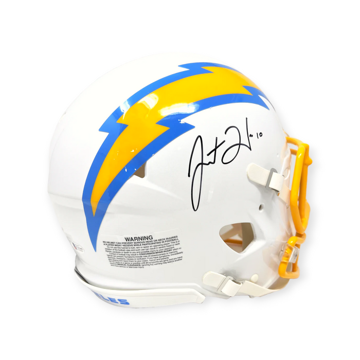 Justin Herbert Los Angeles Chargers Autographed Full Size Speed Authentic Helmet BAS