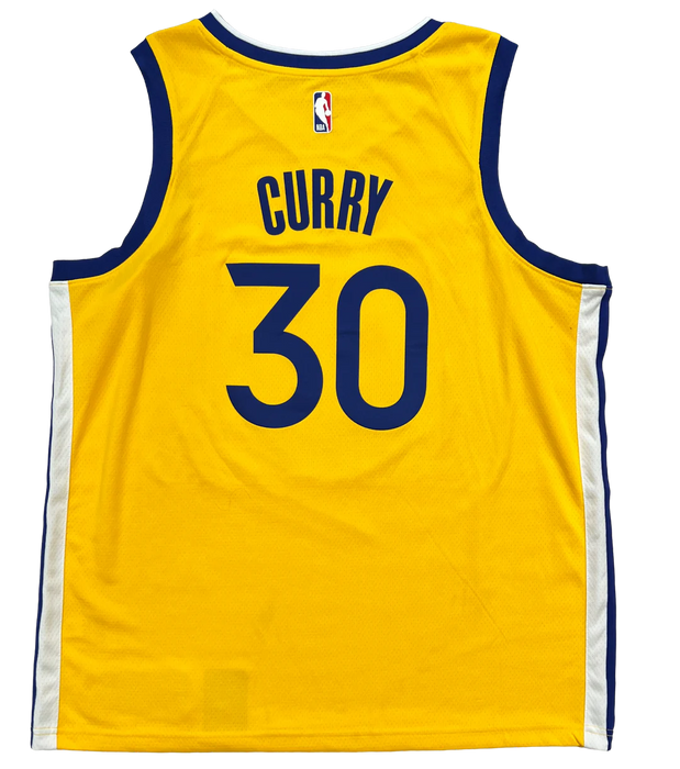 Stephen Curry Golden State Warriors Autographed "The Bay" Gold Swingman Nike Jersey