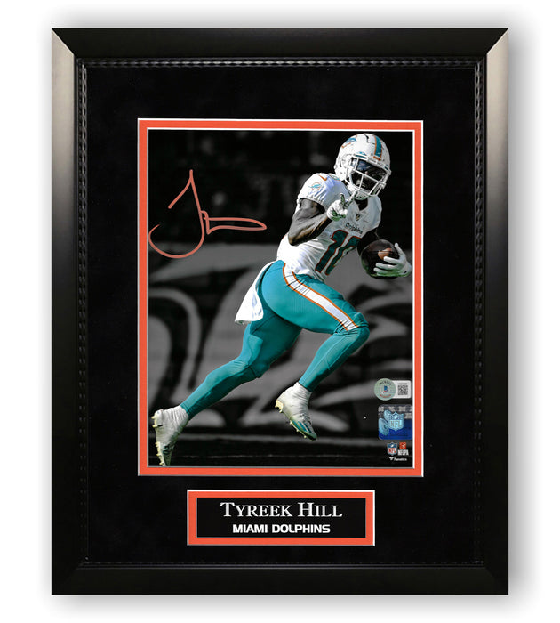 Tyreek Hill Miami Dolphins Autographed 8x10 Photo Framed To 11x14 Beckett
