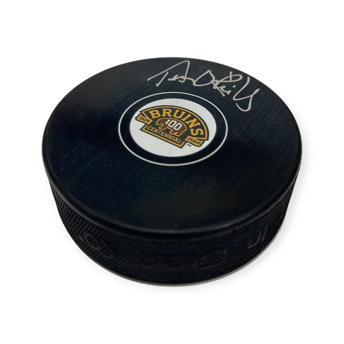 Terry O’Reilly Boston Bruins Autographed 100th Centennial Season Hockey Puck NEP