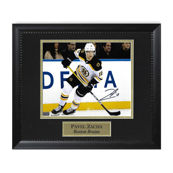 Pavel Zacha Boston Bruins Autographed 8x10 Photo Framed to 11x14 NEP