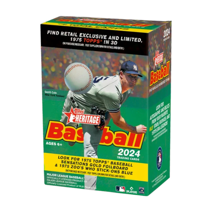 2024 Topps Heritage MLB Baseball Sealed Blaster Box - 72 Cards