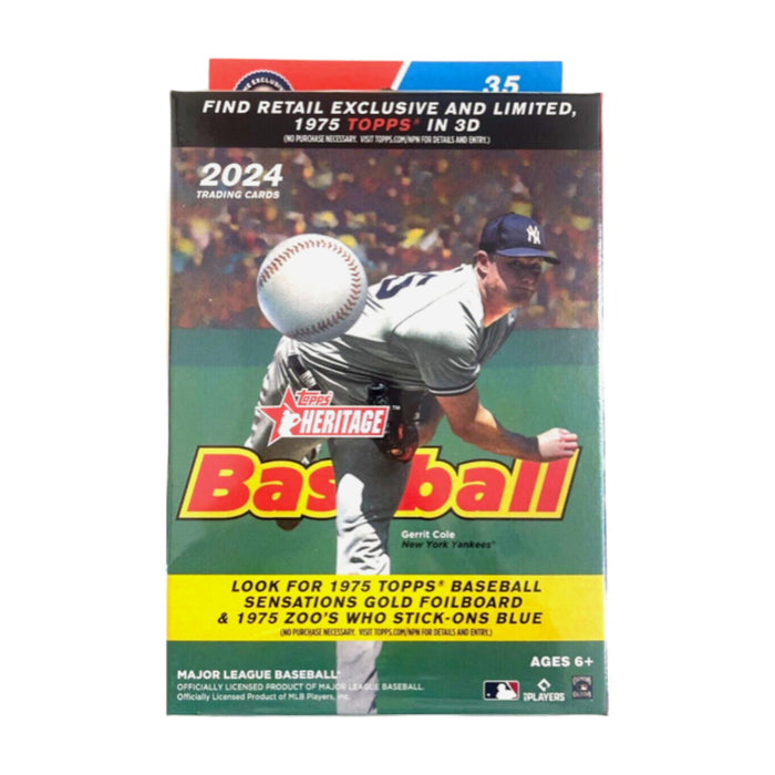2024 Topps Heritage MLB Baseball Sealed Hanger Box - 35 Cards