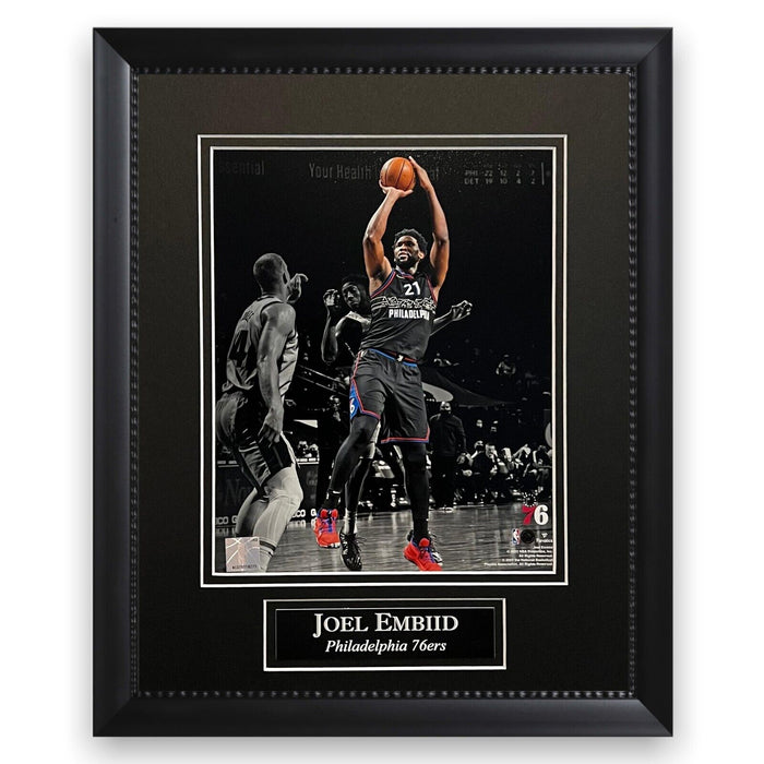 Joel Embiid Unsigned Photo Framed to 11x14