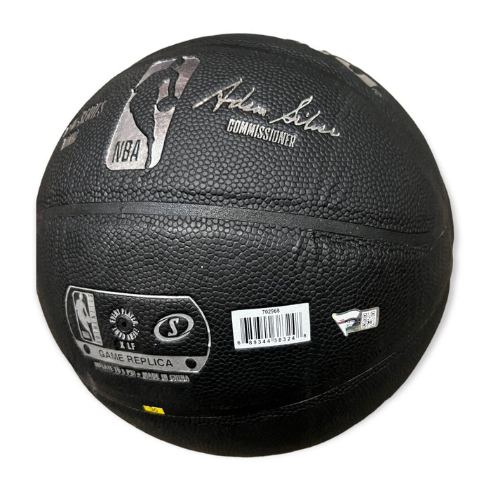 Luka Doncic Autographed Black Spalding Basketball Fanatics