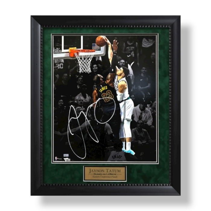 Jayson Tatum Boston Celtics Autographed 16x20 Photo Framed To 23x27 Fanatics
