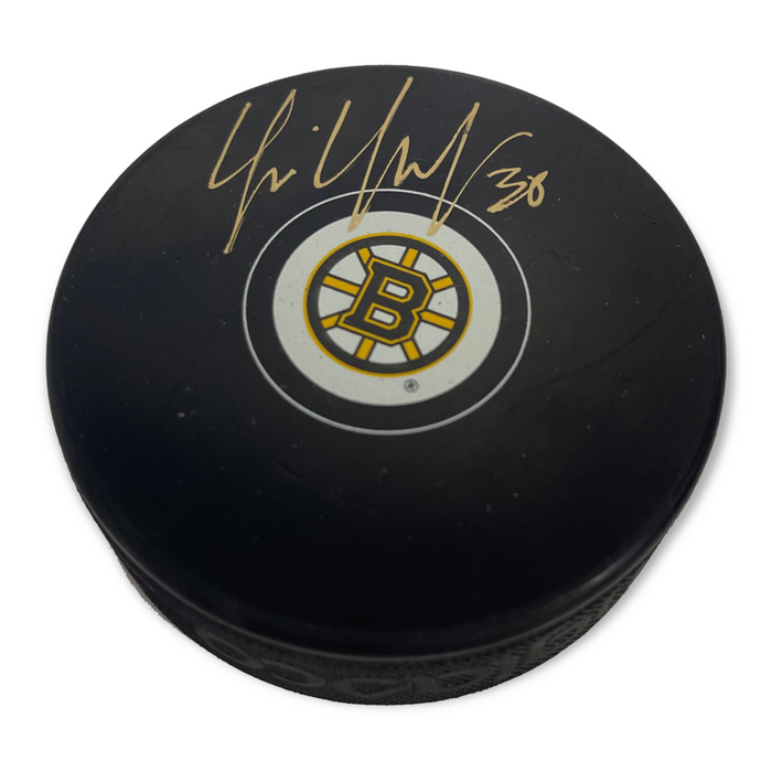 Tim Thomas Boston Bruins Autographed Hockey Puck NEP