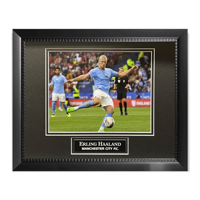 Erling Haaland Unsigned Photograph Framed to 11x14 Manchester City F.C.