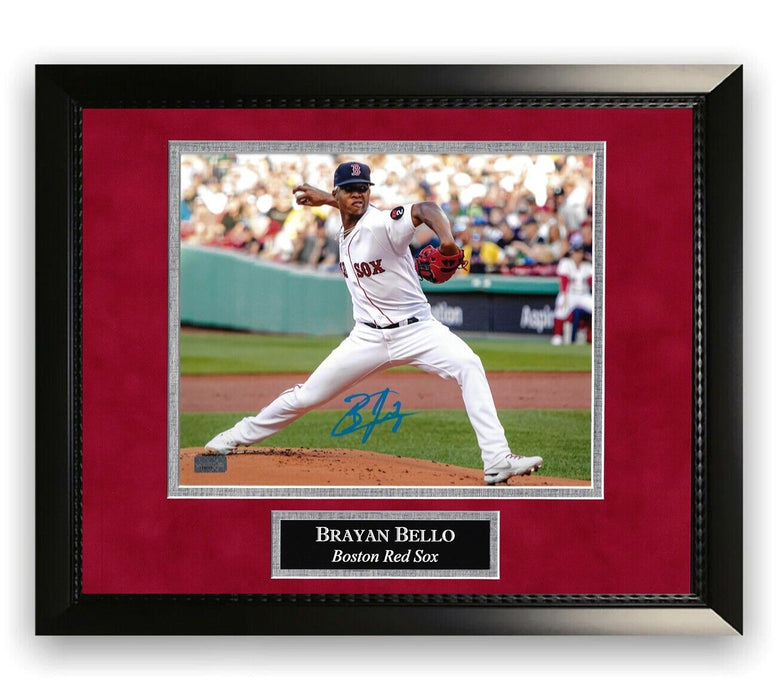 Brayan Bello Boston Red Sox Autographed 8x10 Photo Framed to 11x14 NEP