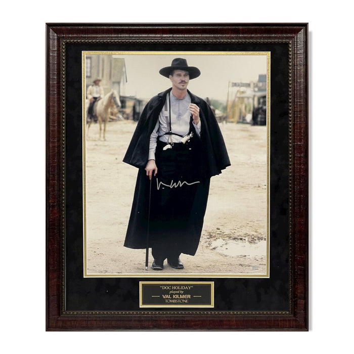 Val Kilmer "Tombstone" Autographed 16x20 Photo Framed to 23x27 NEP