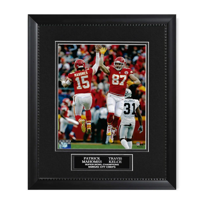 Patrick Mahomes & Travis Kelce Unsigned Photograph Framed To 11x14