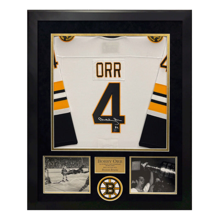 Bobby Orr Boston Bruins Autographed Jersey Framed to 32x40 Great North Road
