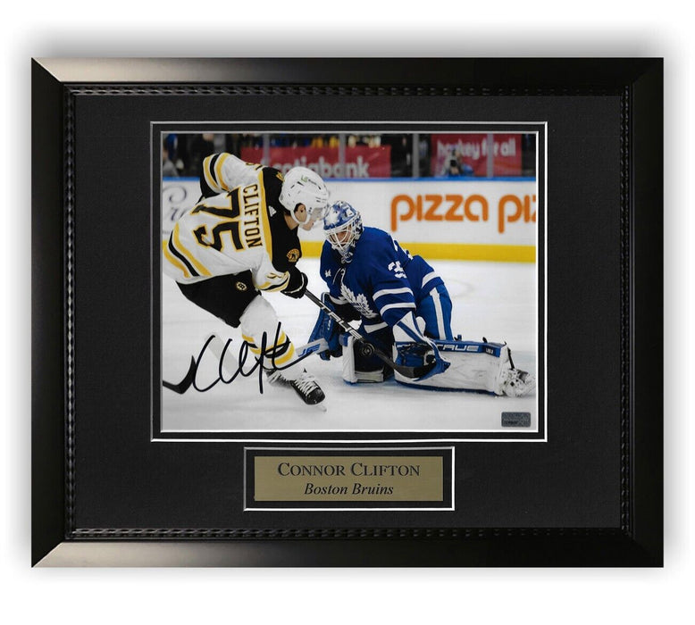 Connor Clifton Boston Bruins Autographed 8x10 Photo Framed to 11x14 NEP