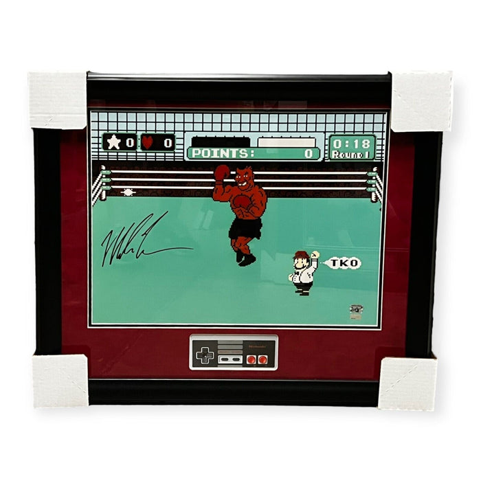 Mike Tyson Autographed 16x20 "Punch Out" Photo Framed to 23x27 Fiterman