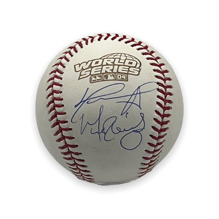 Manny Ramirez & David Ortiz Red Sox Autographed 2004 World Series Baseball JSA
