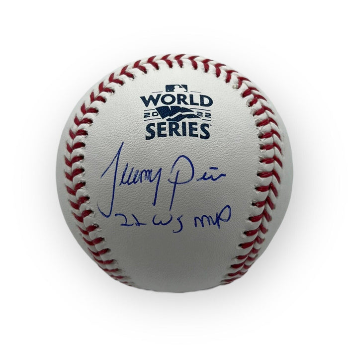 Jeremy Pena Houston Astros Autographed 2022 World Series Baseball w/ Inscription MLB Authentic