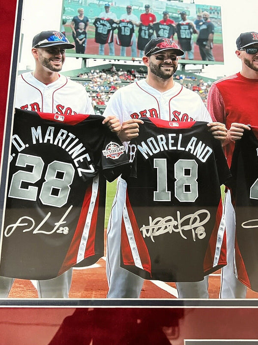 2018 Boston Red Sox All Stars 5x Autographed Photo Framed To 24x27