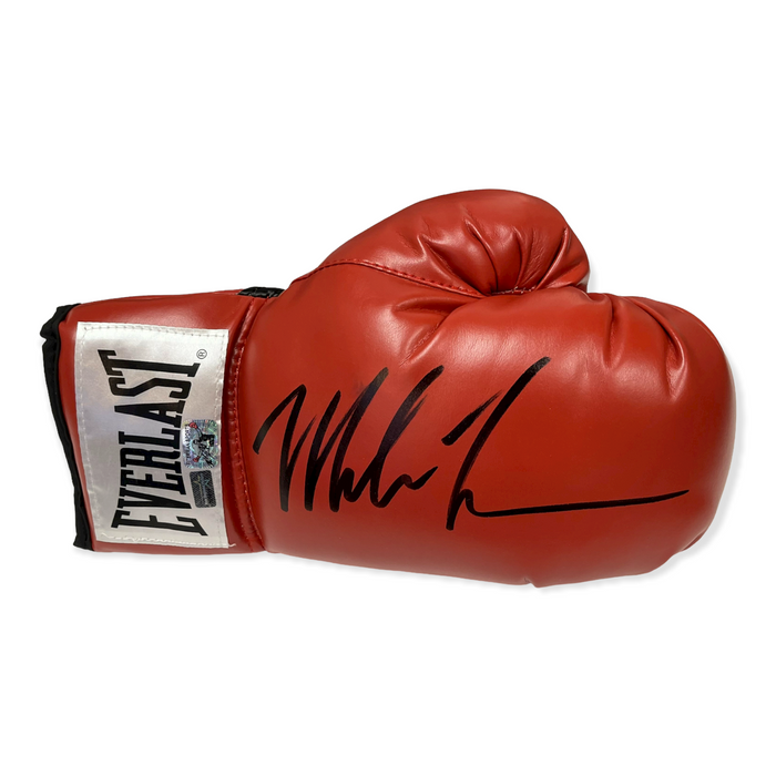 Mike Tyson Autographed Red Boxing Glove Fiterman