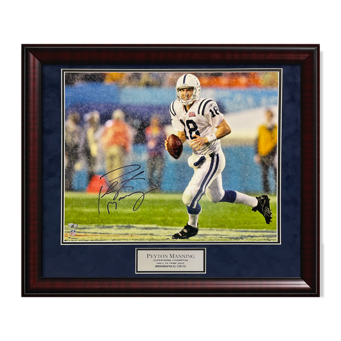 Peyton Manning Indianapolis Colts Autographed 16x20 Photograph Framed to 23x27 Fanatics
