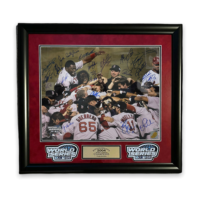 2004 Boston Red Sox Team Autographed Photo Framed to 23x27 NEP