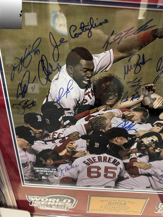 2004 Boston Red Sox Team Autographed Photo Framed to 23x27 NEP