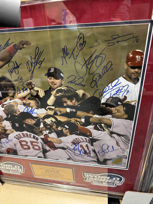 2004 Boston Red Sox Team Autographed Photo Framed to 23x27 NEP