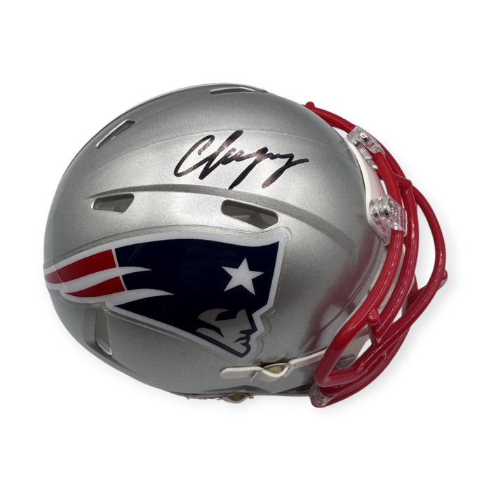 Christian Gonzalez New England Patriots Autographed Speed Mini Helmet JSA