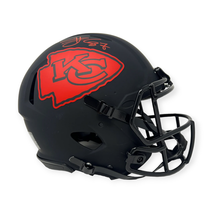 Travis Kelce Kansas City Chiefs Autographed Eclipse Speed Authentic Helmet Beckett