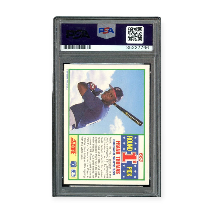 Frank Thomas On Card Autographed 1990 Score RC Rookie PSA 10 Auto Gem Mint