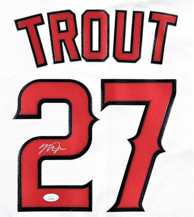 Mike Trout Los Angeles Angels Autographed Authentic Nike White Jersey JSA