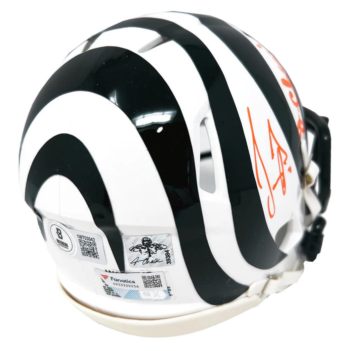 Joe Burrow & Ja'Marr Chase Cincinnati Bengals Autographed Alternate Mini Helmet Fanatics