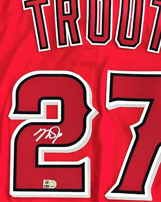 Mike Trout Los Angeles Angels Autographed Authentic Nike Red Jersey MLB