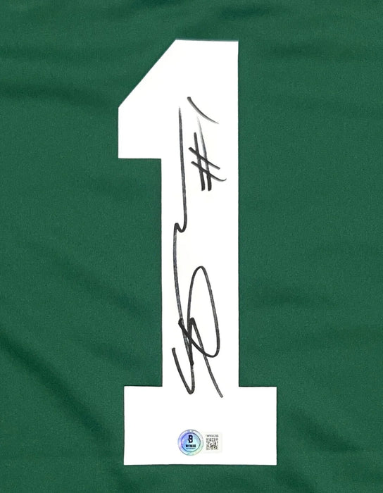 Sauce Gardner New York Jets Autographed Nike Game Jersey Legacy Green Beckett