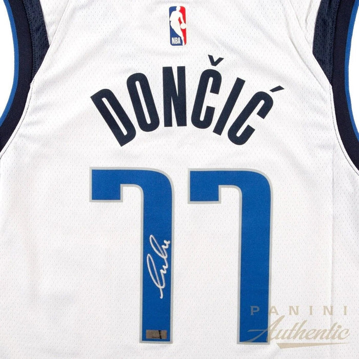 Luka Doncic Dallas Mavericks Autographed Authentic White Nike Swingman Jersey Panini