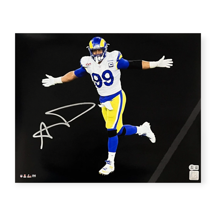 Aaron Donald Los Angeles Rams Autographed 16x20 Photo Beckett