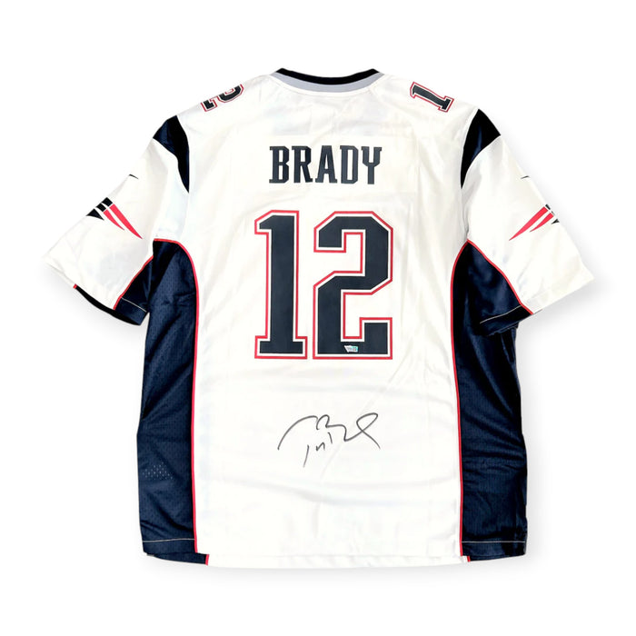 Tom Brady New England Patriots Autographed Nike White Game Jersey Fanatics