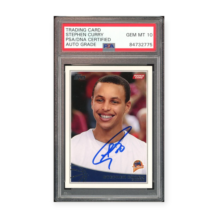 Stephen Curry On Card Autographed 2009 Topps #321 Rookie PSA 10 Auto Grade