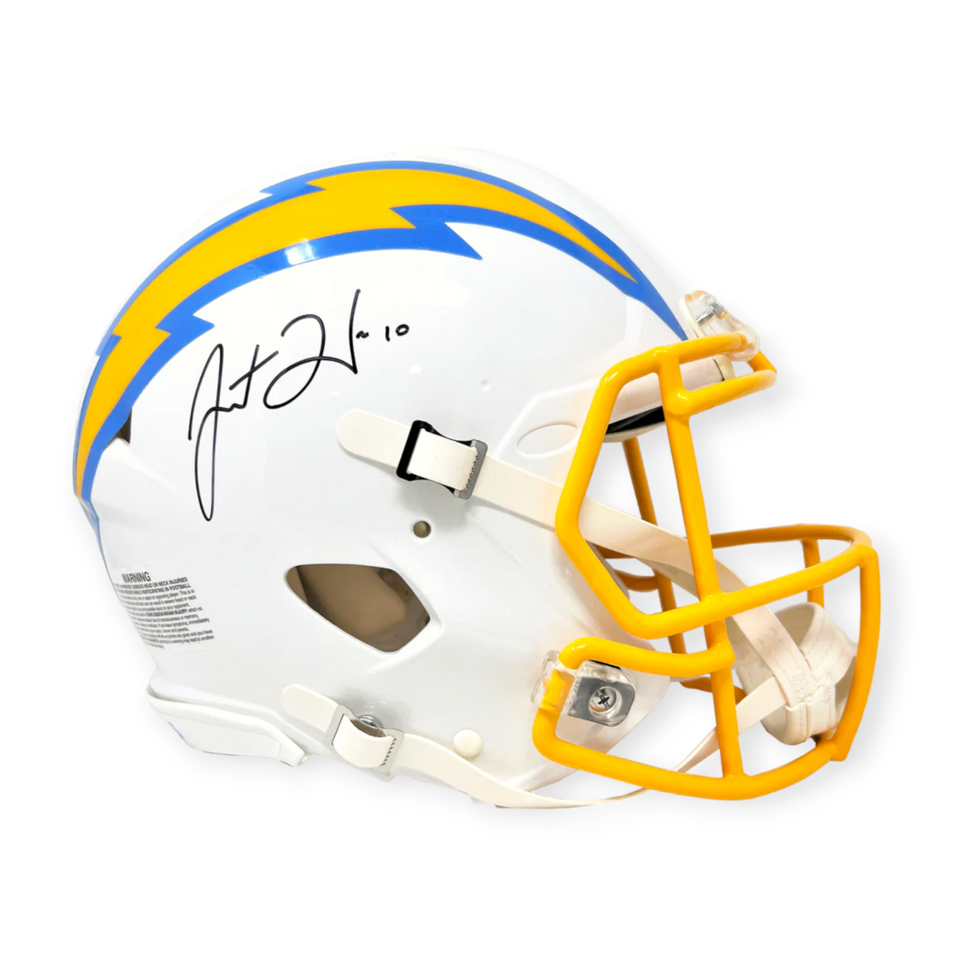 Justin Herbert Signed Los Angles Chargers Speed Full Size Flash NFL Helmet