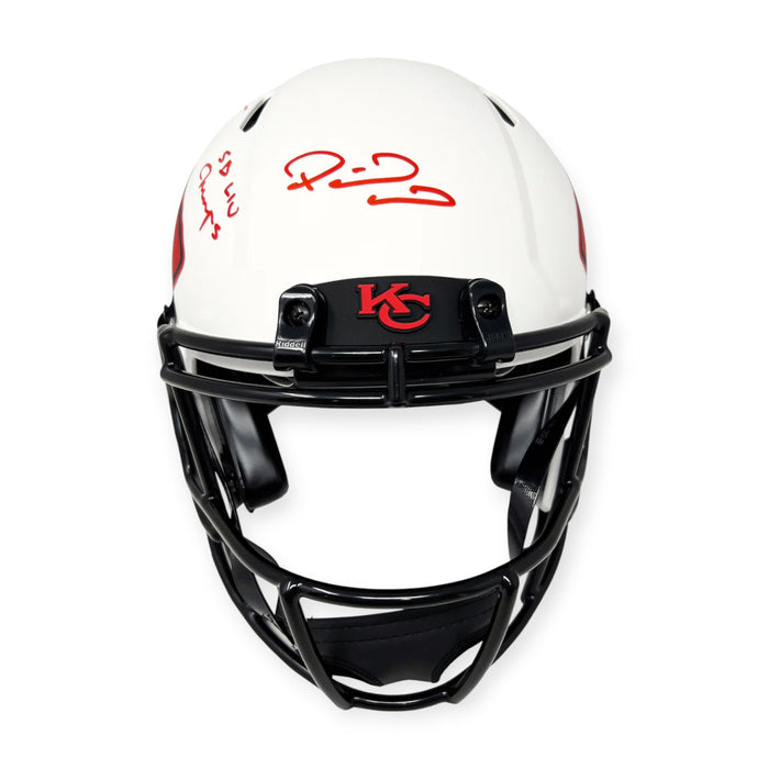 Patrick Mahomes & Travis Kelce Kansas City Chiefs Autographed Authentic Helmet w/ SB LIV Champs Inscription Beckett