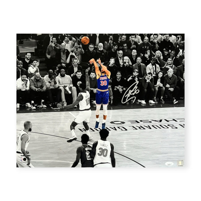 Stephen Curry Golden State Warriors Autographed 3-Point Record Shot 16x20 Photo JSA