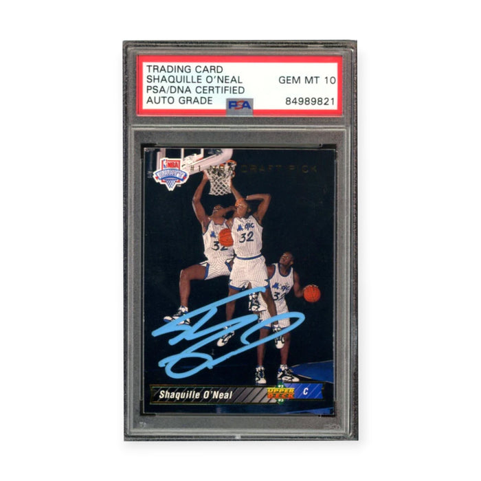 Shaquille O'Neal On Card Autographed 1992 Upper Deck #1 Rookie RC PSA 10 Auto Grade