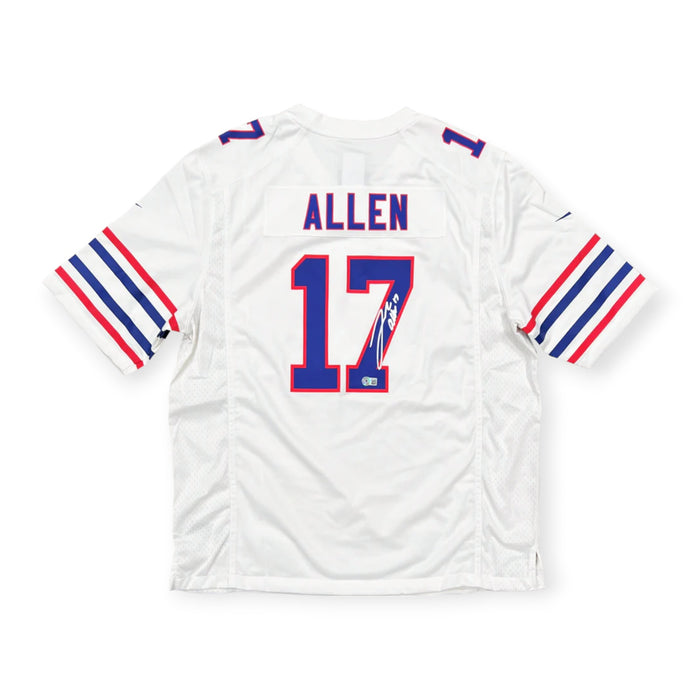 Josh Allen Buffalo Bills Autographed White Nike Game Jersey Beckett