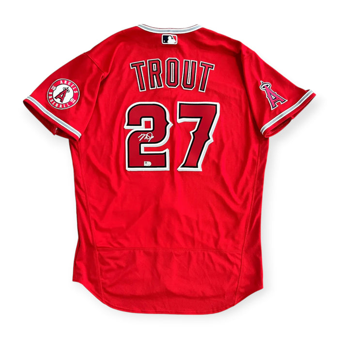 Mike Trout Los Angeles Angels Autographed Authentic Nike Red Jersey MLB