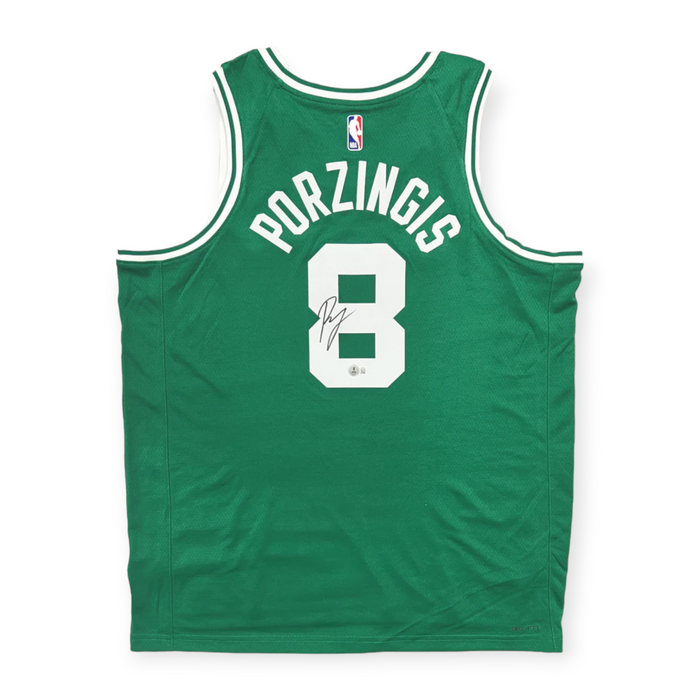 Kristaps Porzingis Boston Celtics Autographed Nike Icon Edition Swingman Jersey Beckett