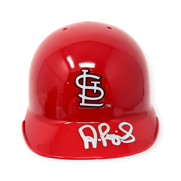 Albert Pujols St Louis Cardinals Autographed Riddell Mini Baseball Batting Helmet Beckett