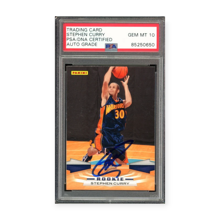 Stephen Curry On Card Autographed 2009-10 Panini #357 Rookie PSA 10 Auto Grade